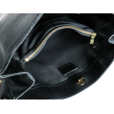Burberry - Black Leather w/ Signature Plaid Sides Crossbody Bag