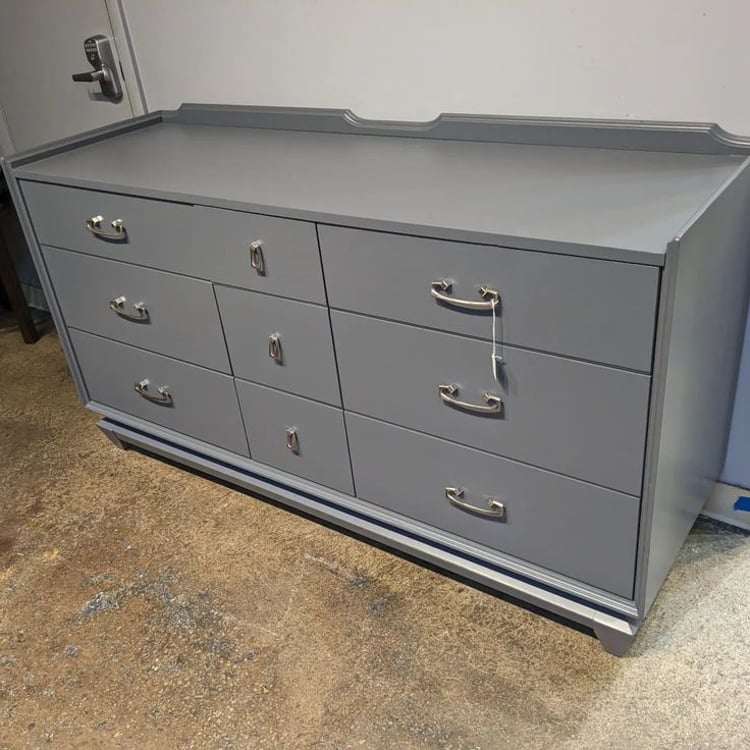 Long gray dresser  62x19.5"x32"