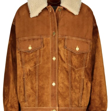 Golden Goose Brown Leather Jacket Woman