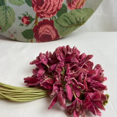 Vintage millinery flowers~ Floral adornment sewing hats hair decor antique silk flowers assorted styles 20’s 30’s 40’s 50’s 60’s fuchsia 