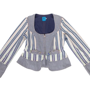 Jeans de Christian Lacroix Pinstriped Zip Jacket