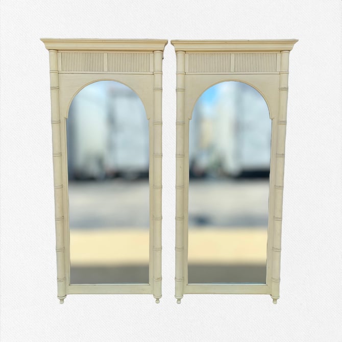 Set of 2 Hollywood Regency Mirrors 49x22 FREE SHIPPING Vintage Narrow