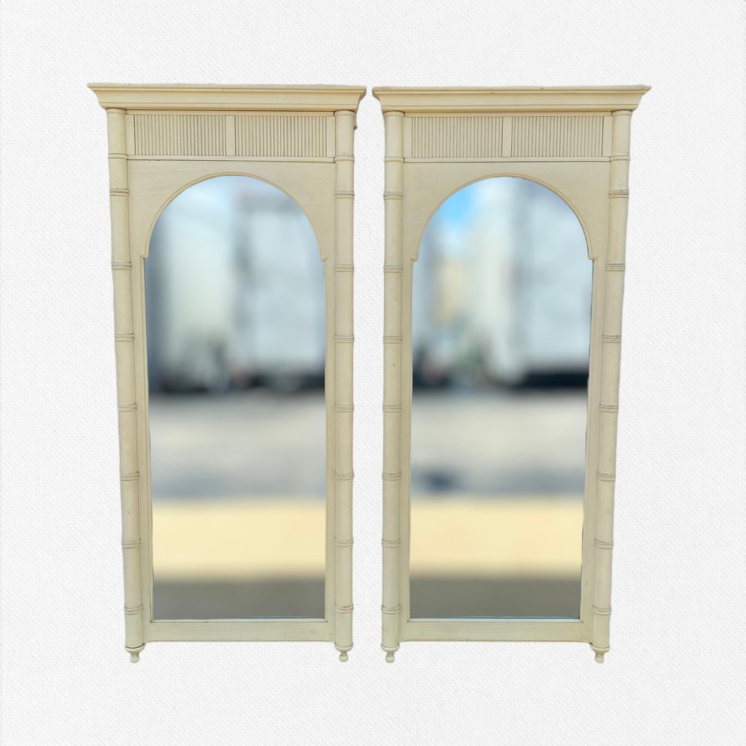 Set of 2 Hollywood Regency Mirrors 49x22 FREE SHIPPING Vintage Narrow