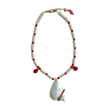 Pearl and Shell Statement Necklace