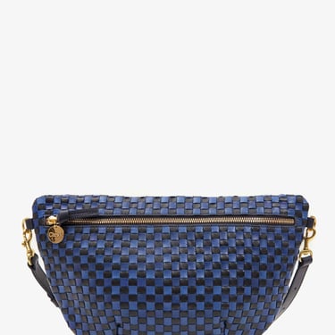 Grande Fanny - Dark Blue Woven Checker