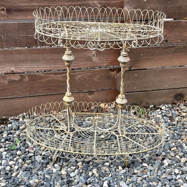 Antique Wrought Iron Plant Stand 