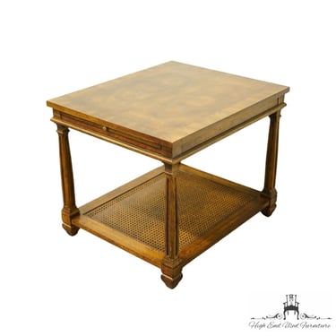 HERITAGE FURNITURE Italian Provincial Burled Walnut 22x26" Accent End Table 007-314-3 