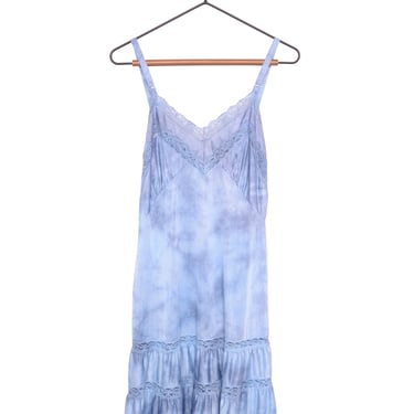 Hand-Dyed Lace Trim Slip Dress