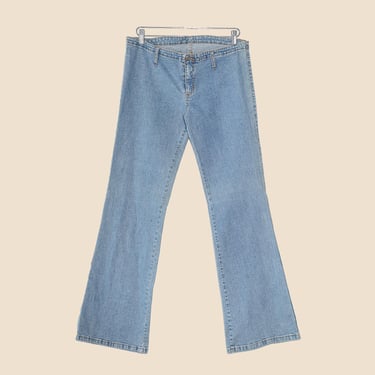 Miss Sixty y2k 90s Low Rise Wide Leg Jeans Size Large Fall Vintage Denim Pants fall winter pants 2000s Flared Jeans Medium Wash Blue Denim 