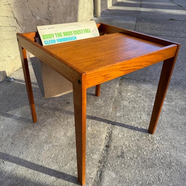 Mid century end table danish modern teak end table mid century side table 