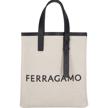 Ferragamo Men Logo Tote Bag