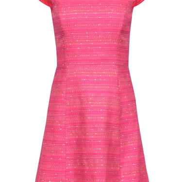 open lace back dress Lily and Taylor Hat H356-Hot Pink main image 1
