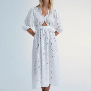 The New Society Abbott Dress - White on Garmentory