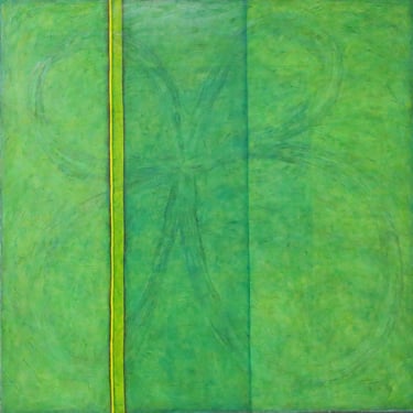 Maria Olivieri Quinn (b. 1944) Oil on Canvas, "Knot Finite", 2003, 60" x 60"