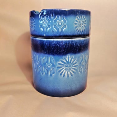 Mid Century Danish Modern Humidor Ashtray Turquoise Pottery 