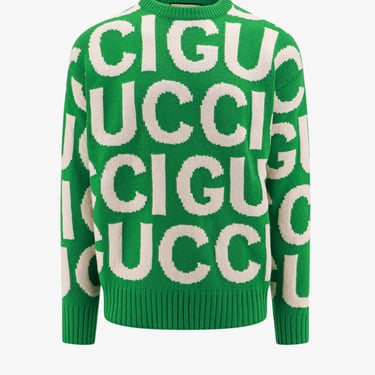 Gucci Man Sweater Man Green Knitwear