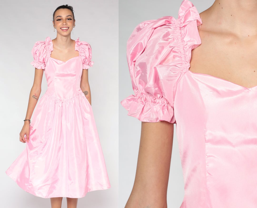 80s prom dress pink best sale