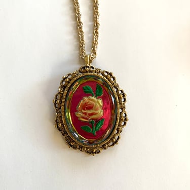Fancy Rose Vintage Necklace