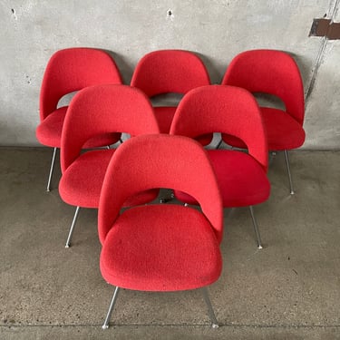 Mid Century Modern Executive Dining Chair Set by Eero Saarinen for Knoll