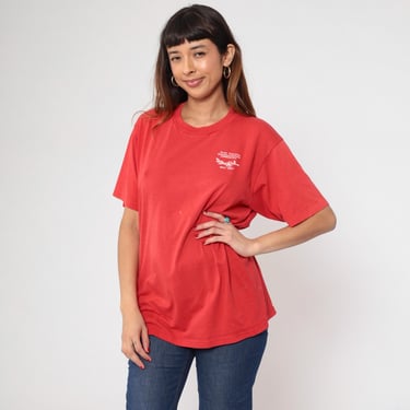 Vintage Rose Township Shirt 80s 1987 Sesquicentennial Celebration T Shirt Red Michigan Anniversary Tee Jerzees Made USA Large L 