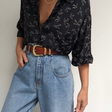Vintage Seagull Print Shirt