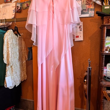 1960s Pink Dress + Sheer Shawl