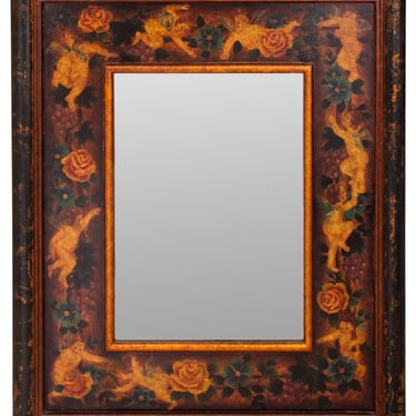 Decoupage Decorative Cherub Mirror, 20th C