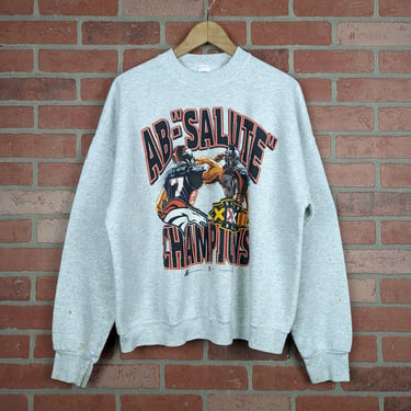 Vintage 90s NFL Denver Broncos Football ORIGINAL Crewneck Sweatshirt - 2 Extra Large 