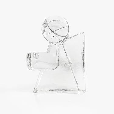 Glass Block Angel Candlestick Holder by Wiesenthal Hutte | A Hint of ...