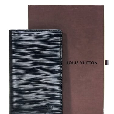 Louis Vuitton - Black Epi Leather &quot;Agenda Poche Noir&quot; Wallet