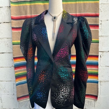 Queen of Sparkles Rainbow Rhinestone Jacket