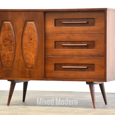 Refinished Walnut Dresser by Young Manufacturing 