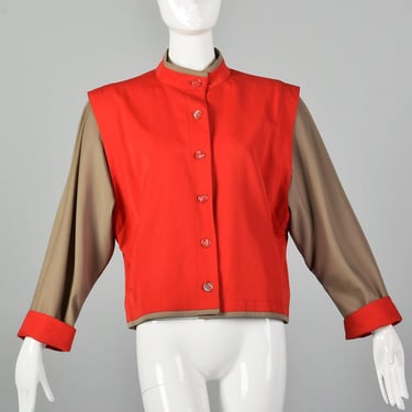Medium Louis Feraud 1980s Color Block Jacket Vintage Feraud Jacket Spring Jacket Color Block Coat Red Jacket 