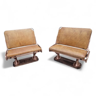 NEW - Rare Antique Set of Trolley Car Bench Seat By Hale &amp; Kilburn Co.