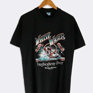Vintage 1988 White Walter Youghioghney River T Shirt Sz L