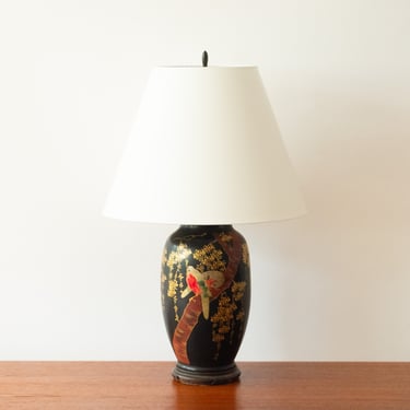 Japanese Lacquer Table Lamp