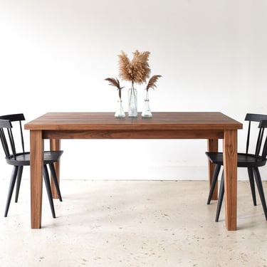 Quick Ship Modern Dining Table with Tapered Legs 