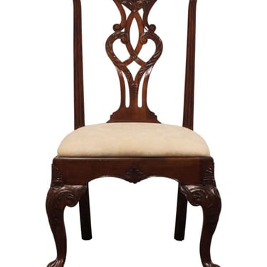 HENREDON FURNITURE Solid Mahogany Traditional Chippendale Style Clawfoot Dining Side Chair 