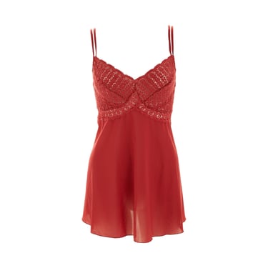 Dior Red Silk Lace Mini Dress