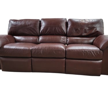 Brown Leather Couch w/ Recliners