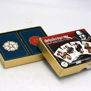 vintage Shakespear Playing Cards Set of Two Made in Austria 