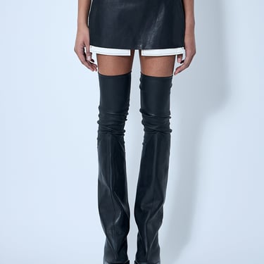 Rick Owens Women Leather Mini Skirt