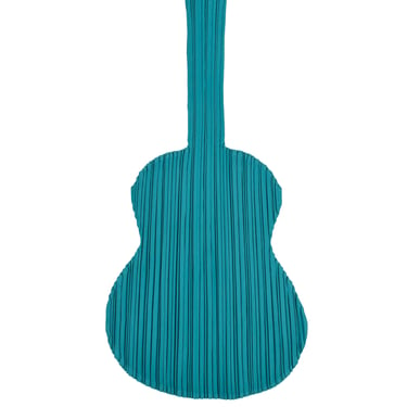 Pleats Please Vintage Teal Pleated Instrument Novelty Bag