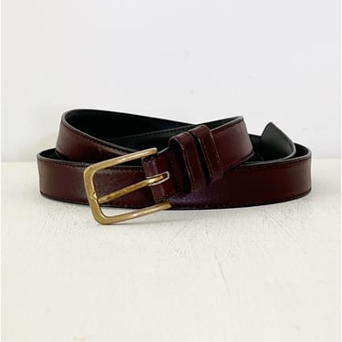 Vintage 70s Leather Belt with Heavy Solid Brass | Ellie  display picture 3