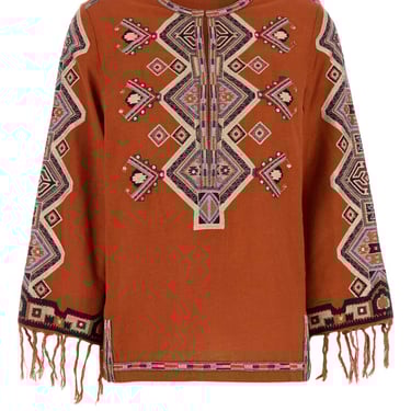 Isabel Marant Women Orange Silk Zelda Blouse