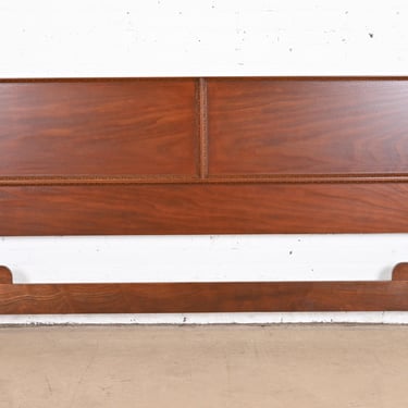 Frank Lloyd Wright Taliesin Mahogany King Size Headboard, Newly Refinished