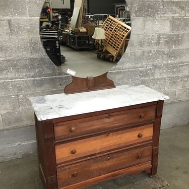 Antique Dressing Vanity w/ Mirror (Seattle)