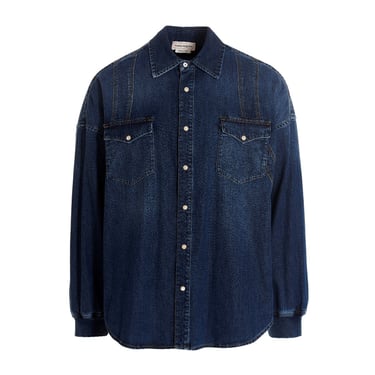 Alexander Mcqueen Men Denim Shirt