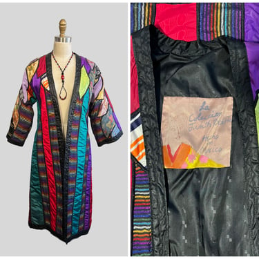 CRAZY QUILT Vintage 80s Judith Roberts Jacket | 1980s Patchwork Coat | Hippie, Boho Native Funk & Flash, Wearable Art | Size Small 