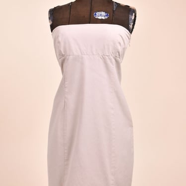Khaki Strapless Mini Dress By Lafayette 148, XXS/XS